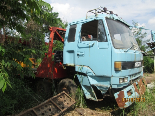 ISUZU-2เพลา-เทเลอร์12ล้อ-เครื่อง8สูบ-หัวร๊อคสามใบปัด