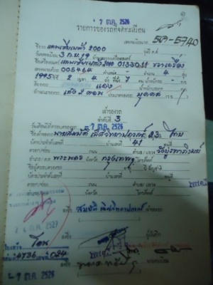 ขายเล่มทะเบียนรุ่นเก่า รถLANCIA 4สูบ 1995 CC ราคา 1,300.-