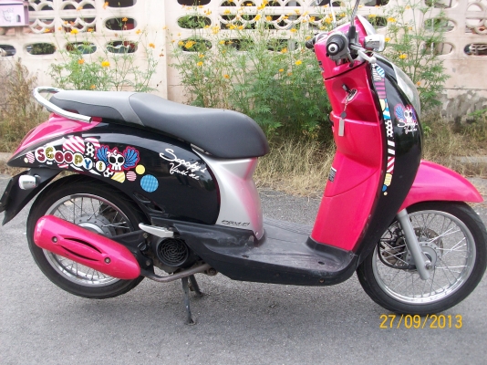Honda Scoopy I ปี54 สีชมพู ดำ รถสวย สภาพดี เครื่องเดิม