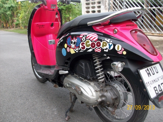 Honda Scoopy I ปี54 สีชมพู ดำ รถสวย สภาพดี เครื่องเดิม