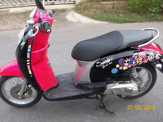 Honda Scoopy I ปี54 สีชมพู ดำ รถสวย สภาพดี เครื่องเดิม