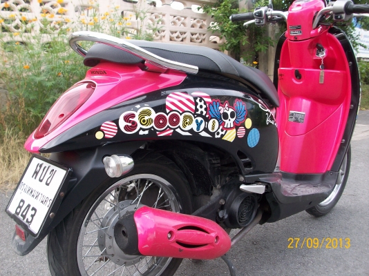 Honda Scoopy I ปี54 สีชมพู ดำ รถสวย สภาพดี เครื่องเดิม