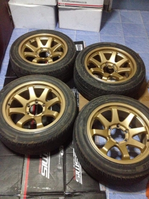 ขายล้อ Lenso ขอบ17 6รู กว้าง8 พร้อมยางถูกๆ 9000.-