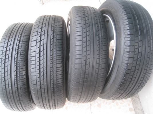 ขายล้อแม็ก Honda Jazz 15"x5.5" et45 4รู100 + ยาง ปี10 (081-3747940)