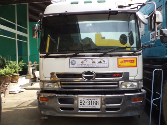 บรรทุกHINO ส่วนบุคคน 82-3188 อยุธยา ดีเซล ลากจุง สีขาว SS2VJB-11295 เครื่องP11C-TD11429  6สูบ295 แรงม้า 3 เพลา 6ล้อ ยาง10 เส้น น้ำหนักรถ 9100 กก. น้ำหนักบรรทุก 11900 กก.