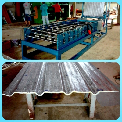 เครื่องติดฉนวนกันความร้อนอัตโนมัติ เครื่องติด PEออโต้  ติดฉนวนหลังคาเมทัลชีทอัตโนมัติ ผลิตในไทย สินค้ามาตรฐาน โทร 081-1108882