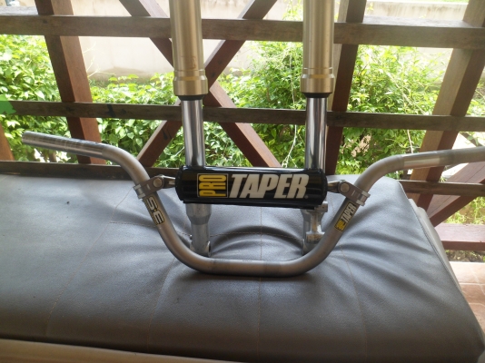 โช๊คหน้า KSR แท้พร้อมชุดเดิมๆไม่เยิ้มแห้งสนิท  + แฮนด์ PROTAPER อลูแท้