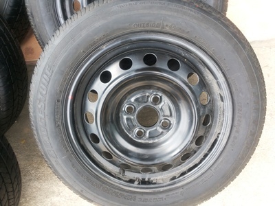 ขายล้อกะทะ15 4รู100 พร้อมยาง 1 ชุด