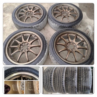 ขายแม็กมือ2ลาย CE28 ขอบ17 4รู100+ ยางปี11 ราคา10,900 บาทถูก