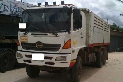 10ล้อดั้มHINO MEGA 320 ปี48 ดั้มเสรี มีระบบลากลูก รถสวย