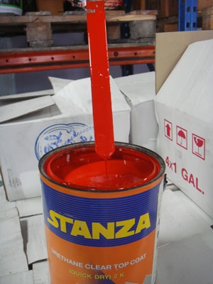 สีส้ม 2k พร้อมฮาร์ด กลละ(4ลิตร) 400 บาท