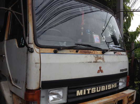 ขาย6ล้อใหญ่ MITSUBISHI FK455 เครือง 6D14ปี 37 ตู้แห้ง 7.2 เมตรทุกอุปกรณ์คอมมาก่อน