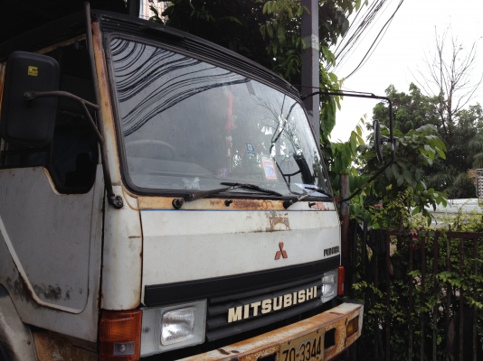 ขาย6ล้อใหญ่ MITSUBISHI FK455 เครือง 6D14ปี 37 ตู้แห้ง 7.2 เมตรทุกอุปกรณ์คอมมาก่อน