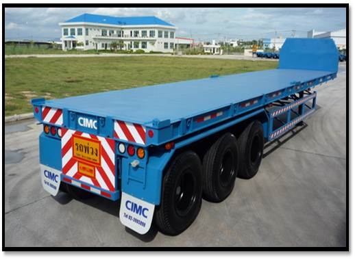 เทเลอร์พื้นเรียบ 3 เพลา ใหม่ CIMC พร้อมส่งมอบ ด่วน รับรถที่โรงงาน CIMC ระยอง