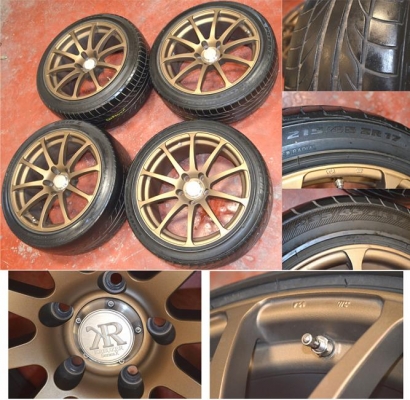 ขายล้อ KR แท้ Japan ขอบ 17 หน้า8 หลัง9 พร้อมยาง 16,000+เศษล้อลายดาว ขอบ13 - 4รู 110 วงเดียว  500