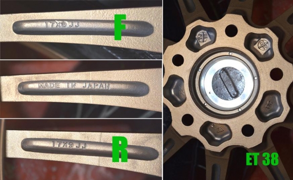 ขายล้อ KR แท้ Japan ขอบ 17 หน้า8 หลัง9 พร้อมยาง 16,000+เศษล้อลายดาว ขอบ13 - 4รู 110 วงเดียว  500