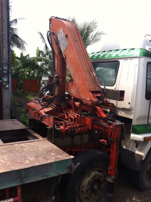 ขายเครน  เครนติดรถ 3   ตัน พับใช้งานน้อย  087-786-4923
