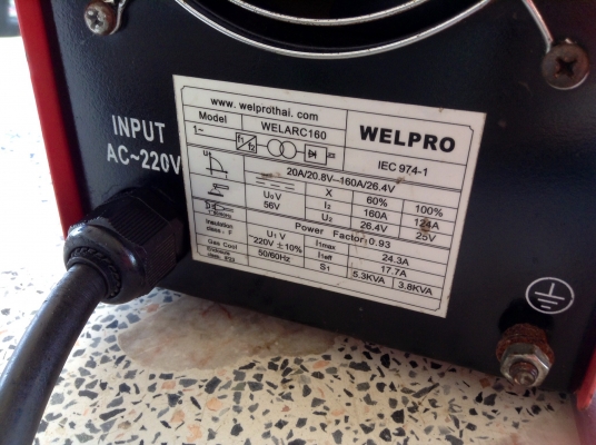 ขายด่วน ตู้เชื่อมไฟฟ้าระบบอินเวอเตอร์ ยี่ห้อ Welpro รุ่น Welarc160