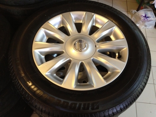 ขายแม็กซ์เดิมมือ2 16 Nissan Teana 5รู 114.3+ยางปี11 ราคา 9500 บาท ราคาถูก