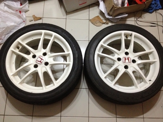 ขายแม็กซ์มือ2 Type R ขอบ16 4รู100 + ยางปี11-12 ราคา 3,700 บาท 2 วง ราคาถูก