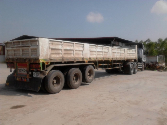 ขายดาวน์ รถบรรทุกหัวลาก UD 454 320แรง พร้อมหางคอกกระบะคาโก้3เพลา ยกล้อได้ ปี56 ครับ