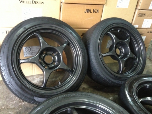 Enkei Pro1 ล้อเเท้ ขอบ17" 5รู114 หน้า8" หลัง9" พร้อมยางซอฟ ขาย 19,500 บาท