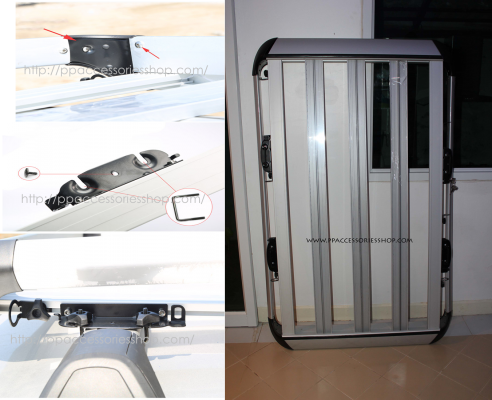 ขายถาดแร็คหลังคาอลูมิเนียม ของใหม่ทรงตัวดัง มีกุญแจล็อคกันหายด้วยค่ะ