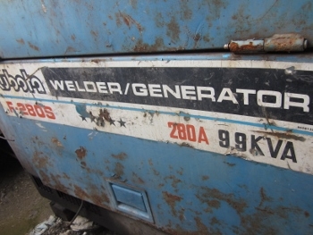ขาย- เครื่องเชื่อม พร้อมปั่นไฟ KUBOTA: F-280S-60 เครื่องยนต์ดีเซล 3 สูบ 9.9 KVA พร้อมใช้งาน มือสองเก่าญี่ปุ่นแท้