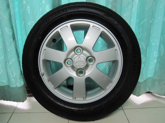 ขายล้อแม็ก Mitsubishi Mirage พร้อมยางป้ายแดงปี 13 ขอบ 14 สภาพใหม่มากๆ