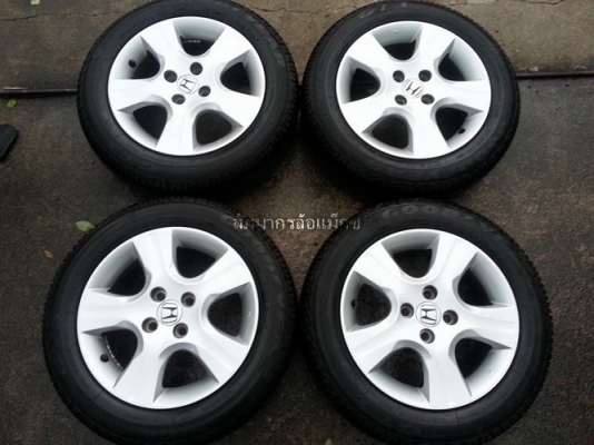 ล้อJazz15" 4รู100 + ยาง Goodyear 175/65/15 ปี11