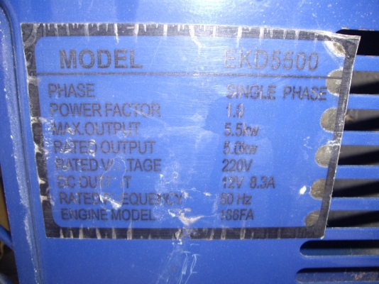 ขายเครื่องปั่นไฟ5KW-Elecking EKD-5500