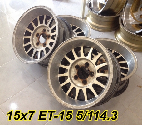 ขายล้อ Enkei ขอบ 15x7 ET-15 5/114.3 ลายก้านถี่ ออฟลึก เดิมๆ แห้งๆ ครับ