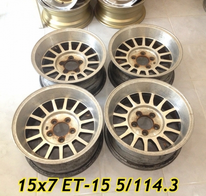 ขายล้อ Enkei ขอบ 15x7 ET-15 5/114.3 ลายก้านถี่ ออฟลึก เดิมๆ แห้งๆ ครับ