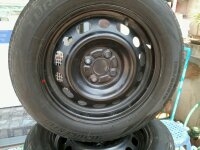 ขายยาง+กระทะ ขอบ 15= 195-60-R15 ราคาไม่แพง3200 บาท