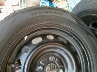 ขายยาง+กระทะ ขอบ 15= 195-60-R15 ราคาไม่แพง3200 บาท