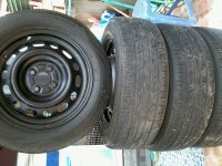 ขายยาง+กระทะ ขอบ 15= 195-60-R15 ราคาไม่แพง3200 บาท