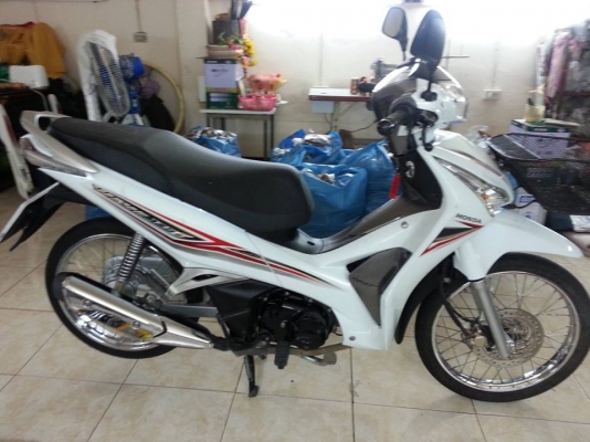 ขาย HonDa Wave 125 I โฉมใหม่ สีขาว สตาร์ทมือ ปี2013เดิมๆสวยๆ