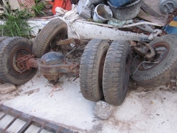 ขาย-เพลา หน้า-หลัง สำหรับรถ 6 ล้อ HINO: KM พร้อมกระทะ และยาง กว้าง 2.5 ม.