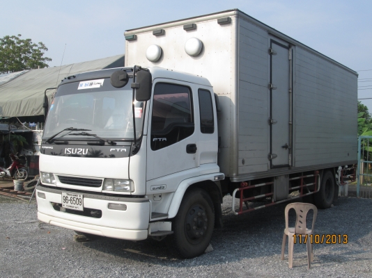 ISUZU-P2เดทก้า-เครื่อง6HH1-7,20เมตร-ตู้3บานมีลิฟหลัง-มือ1ออกห้าง-