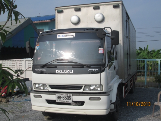 ISUZU-P2เดทก้า-เครื่อง6HH1-7,20เมตร-ตู้3บานมีลิฟหลัง-มือ1ออกห้าง-