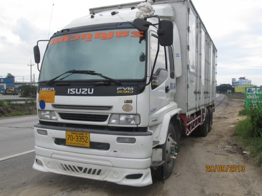 ISUZU-P2เดทก้า-เครื่อง6HH1-7,20เมตร-ตู้3บานมีลิฟหลัง-มือ1ออกห้าง-