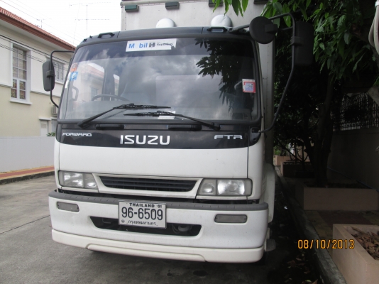 ISUZU-P2เดทก้า-เครื่อง6HH1-7,20เมตร-ตู้3บานมีลิฟหลัง-มือ1ออกห้าง-