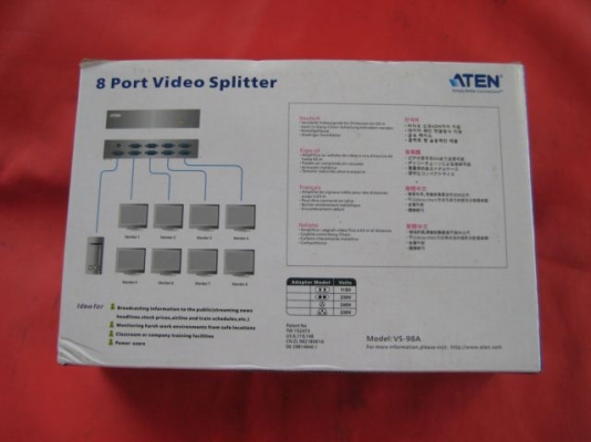 ขาย ATEN VS98A 8-Port Video Splitter 1200  รวมค่าส่ง สินค้าใหม่ ซื้อมายังไม่ได้ใช้เลยสักครั้ง