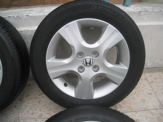 ขายล้อแม็ก Honda Jazz 15"x5.5" et45 4รู100 + ยาง ปี10 (081-3747940)