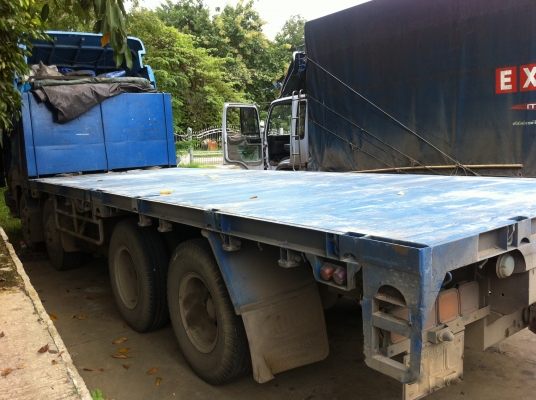 ขายรถพ่วง 24 ล้อ 2 เพลา แม่-ลูก กระบะเหล็กพื้นเรียบ ISUZU GIGR-360 ทะเบียนพร้อม รถใช้งาน ราคาคุยกันครับ