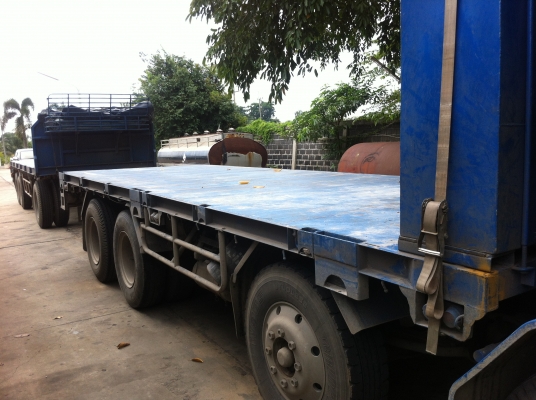 ขายรถพ่วง 24 ล้อ 2 เพลา แม่-ลูก กระบะเหล็กพื้นเรียบ ISUZU GIGR-360 ทะเบียนพร้อม รถใช้งาน ราคาคุยกันครับ