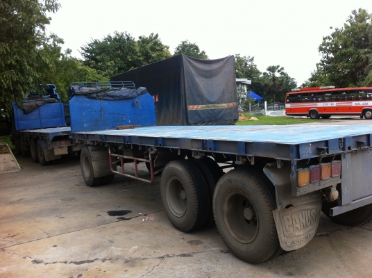 ขายรถพ่วง 24 ล้อ 2 เพลา แม่-ลูก กระบะเหล็กพื้นเรียบ ISUZU GIGR-360 ทะเบียนพร้อม รถใช้งาน ราคาคุยกันครับ