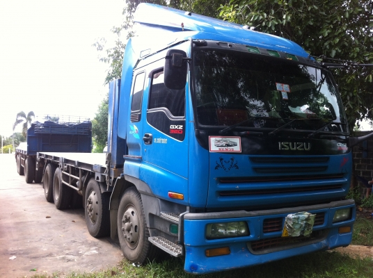 ขายรถพ่วง 24 ล้อ 2 เพลา แม่-ลูก กระบะเหล็กพื้นเรียบ ISUZU GIGR-360 ทะเบียนพร้อม รถใช้งาน ราคาคุยกันครับ