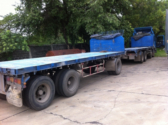 ขายรถพ่วง 24 ล้อ 2 เพลา แม่-ลูก กระบะเหล็กพื้นเรียบ ISUZU GIGR-360 ทะเบียนพร้อม รถใช้งาน ราคาคุยกันครับ