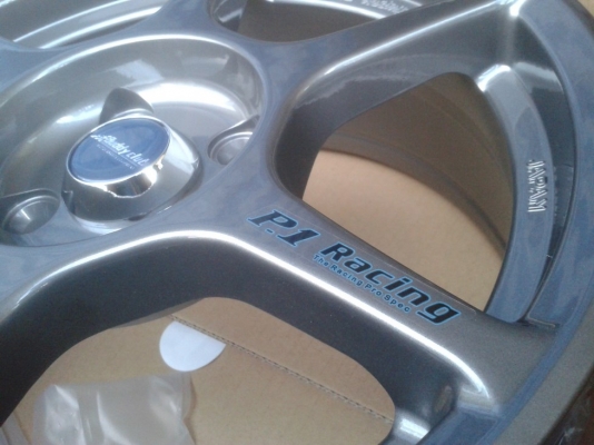 ล้อP1สีเทาของใหม่(9,200.-)ขอบ15"4ใส่100 กว้างุ6.5"  et36"ใส่แล้วหล่อ ไม่หุบ"  (ล้อ+ยาง+พร้อมใส่ = 12,200.- )